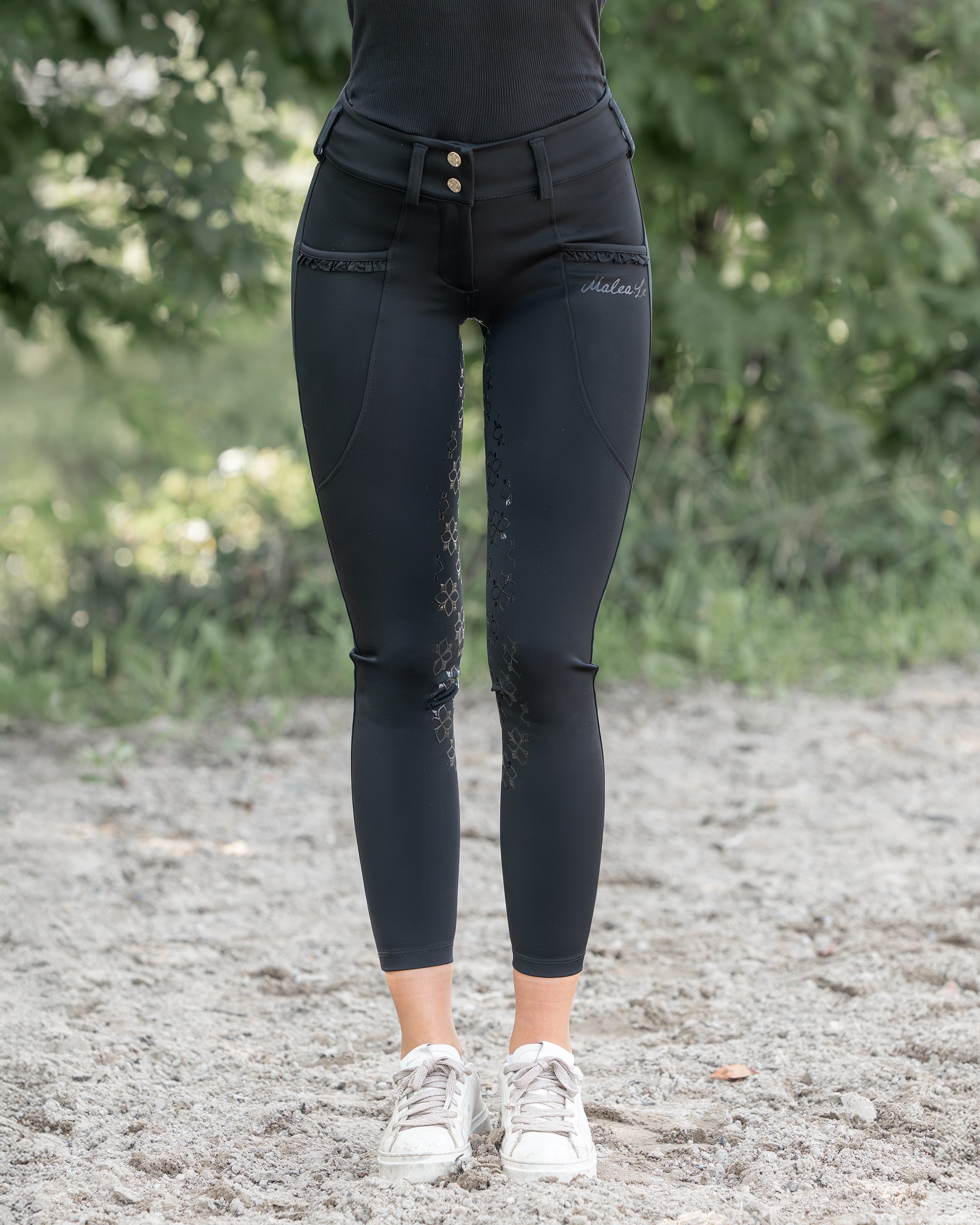 Reithose Rüsche - black