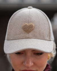 Heart Cap - taupe