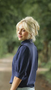 Shirt Puffärmel - Night Blue